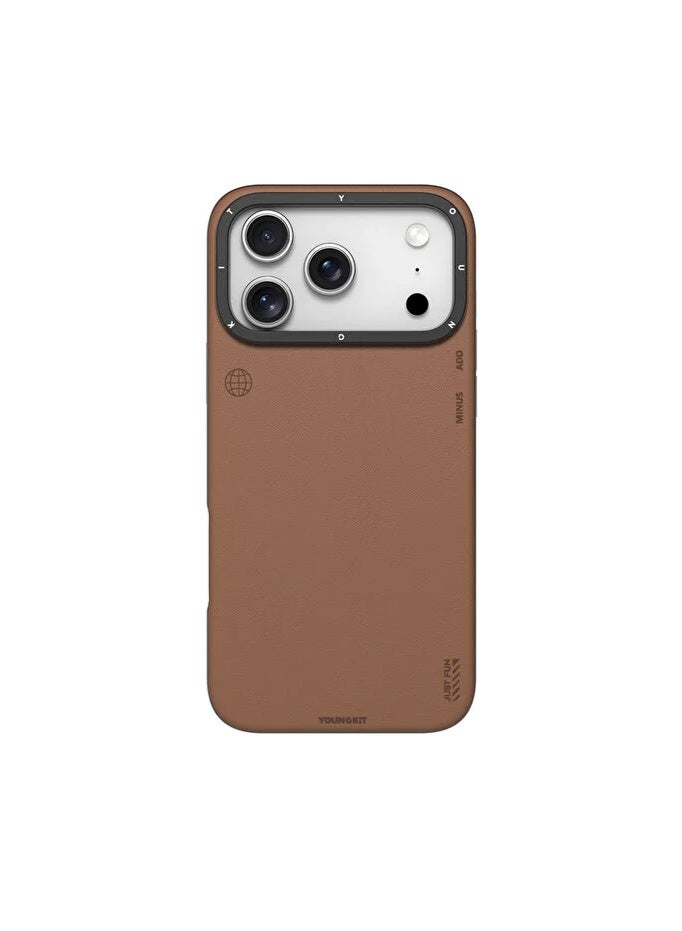 YOUNG KIT Youngkit Tech Style Series Magnetic Attachment For iPhone 17 Pro - Red Copper Rhythm - Image 1